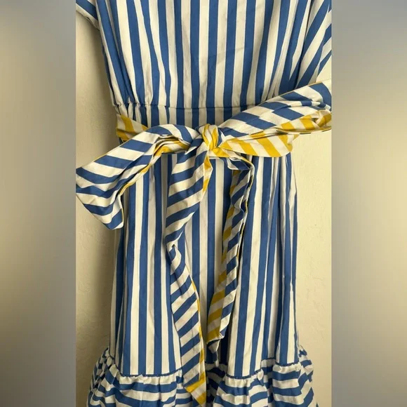 BCBGMaxAzria Blue and White Striped Dress - Picture 3 of 6